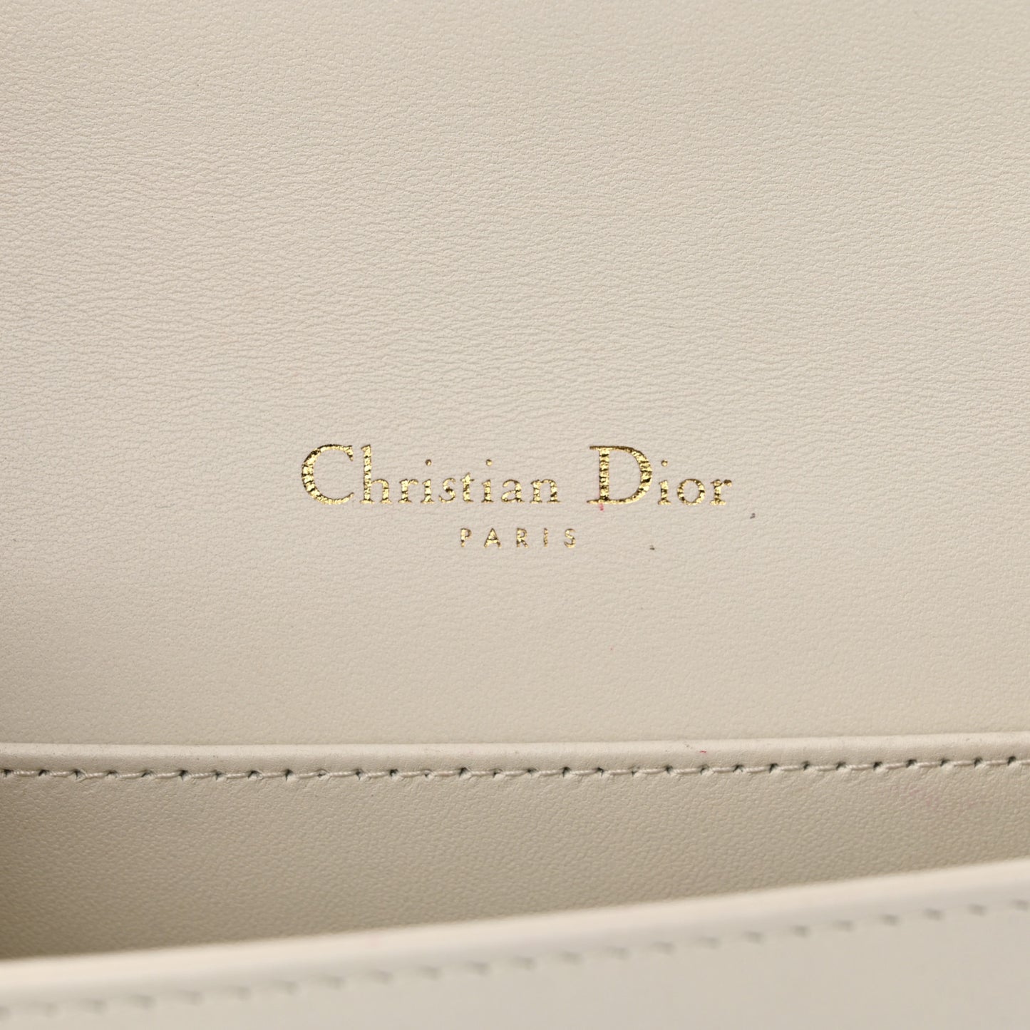 Lambskin Cannage Lady Dior Pouch Latte
