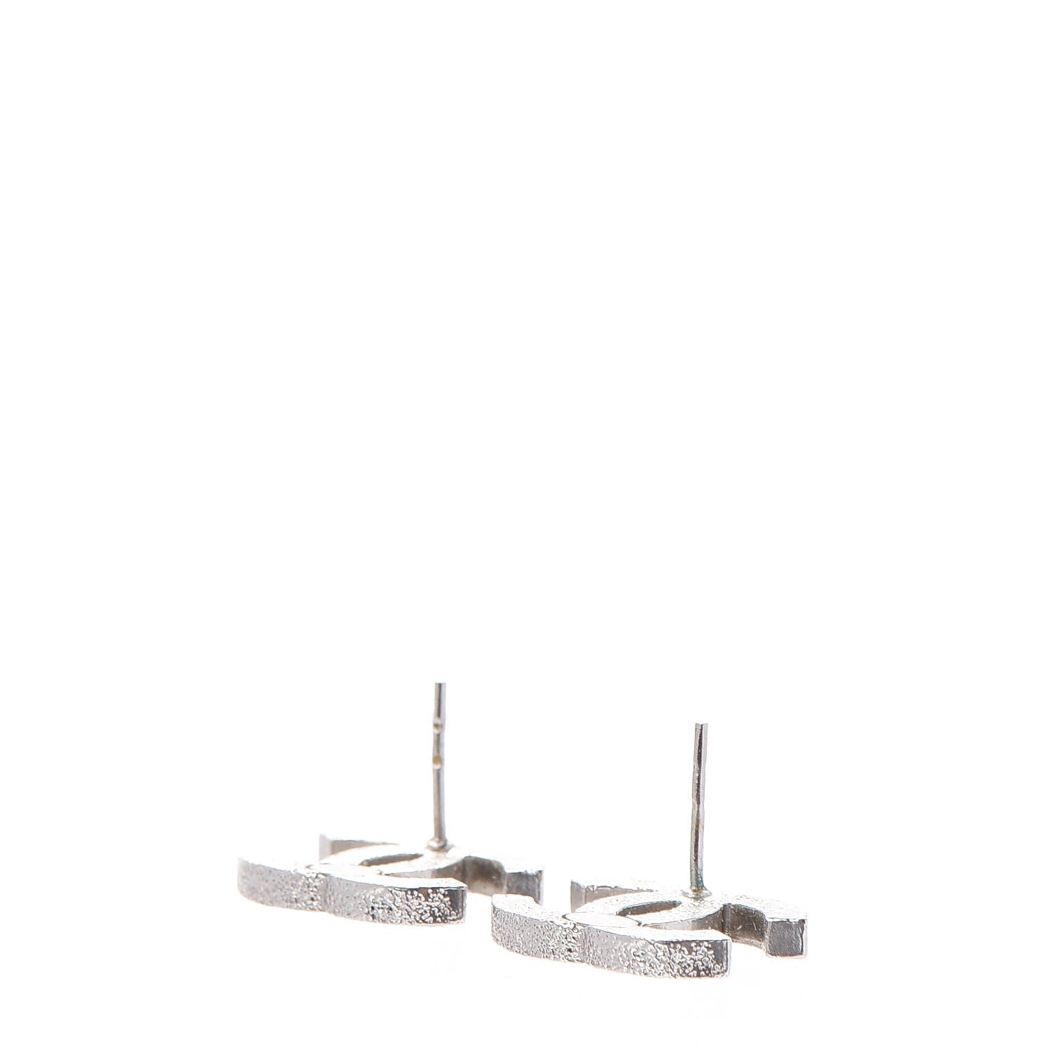 Chanel Glitter Enamel CC Earrings Black 4 of 5