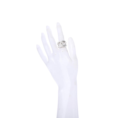 Chanel Crystal CC Ring 52 Silver 2 of 4