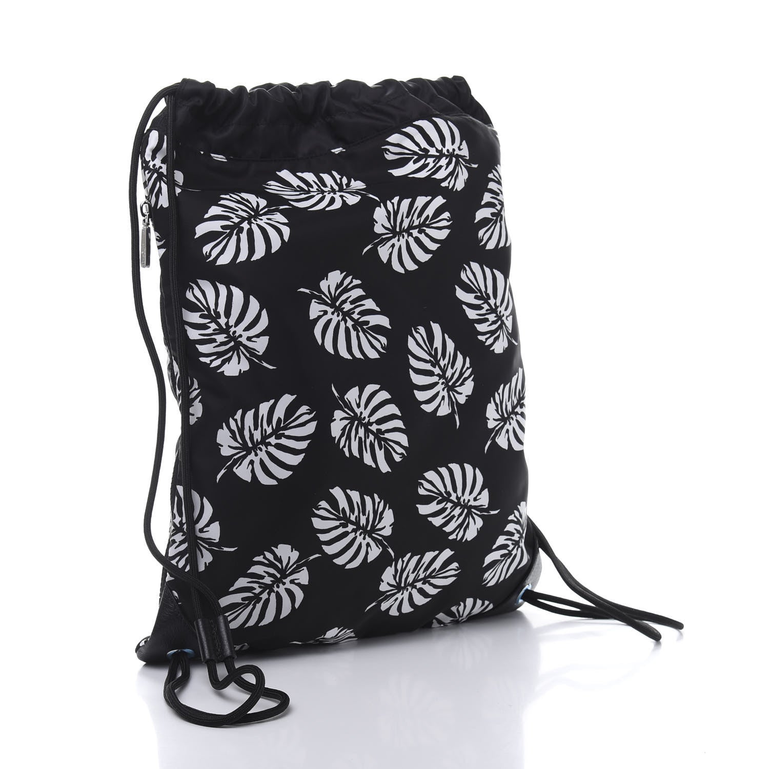 Dolce & Gabbana Nylon Palm Drawstring Backpack Black 2 of 9