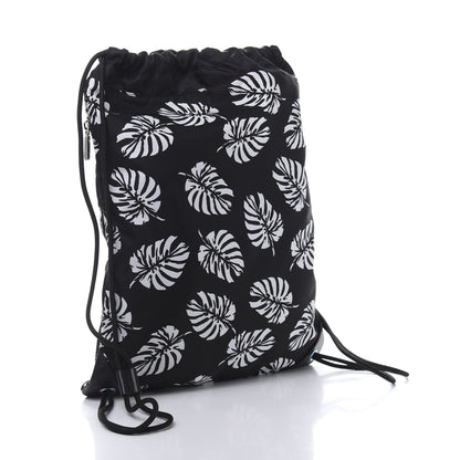 Dolce & Gabbana Nylon Palm Drawstring Backpack Black 2 of 9