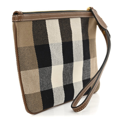 Burberry House Check Peyton Wristlet Pouch Taupe Brown 6 of 16