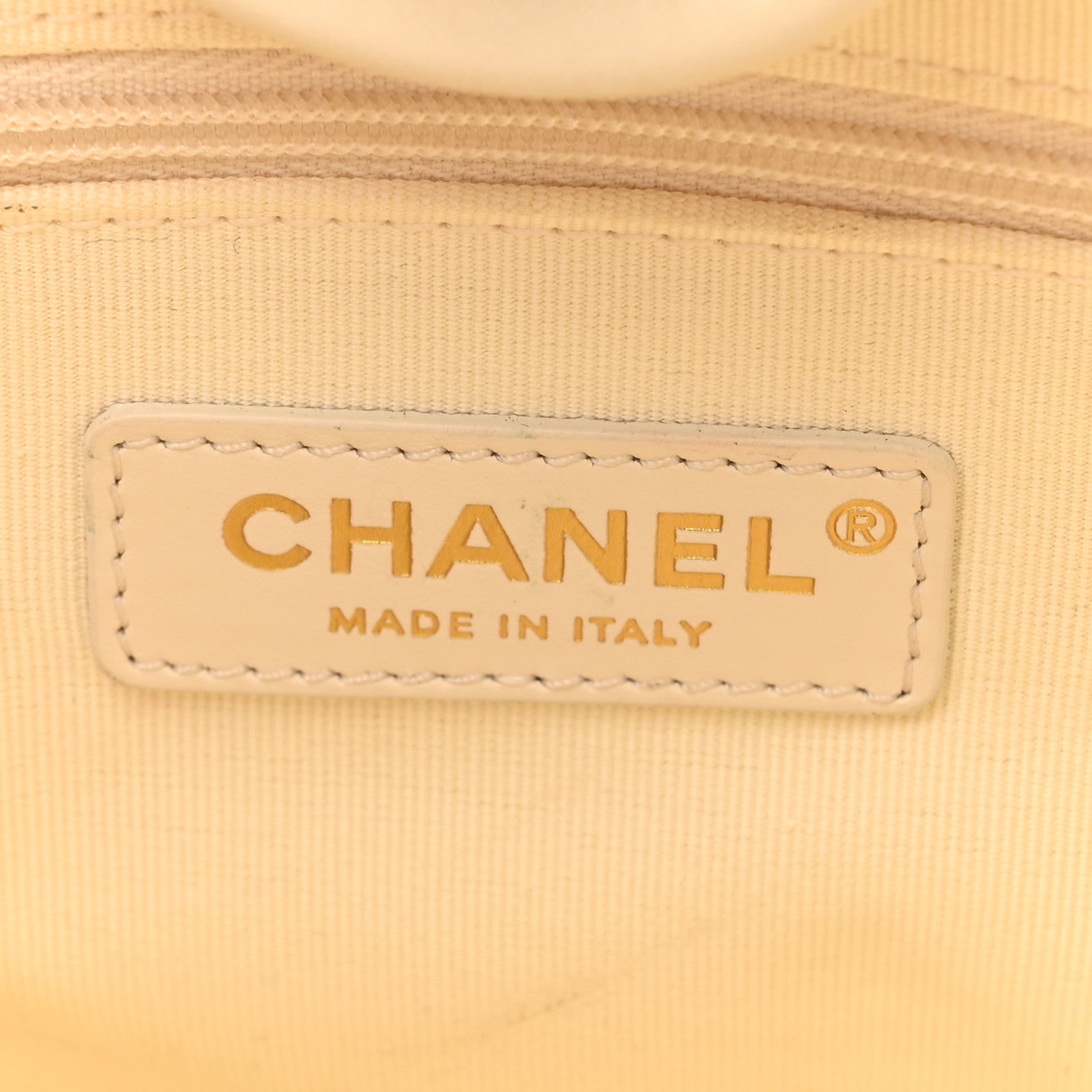 Chanel Striped Canvas Small Deauville Tote Ecru Red Blue 6 of 17