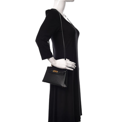 Hermes Chevre Mysore Mini Kelly Sellier 20 Black 2 of 35