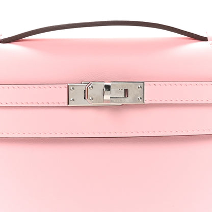 Hermes Swift Kelly Pochette Clutch Rose Sakura 9 of 12