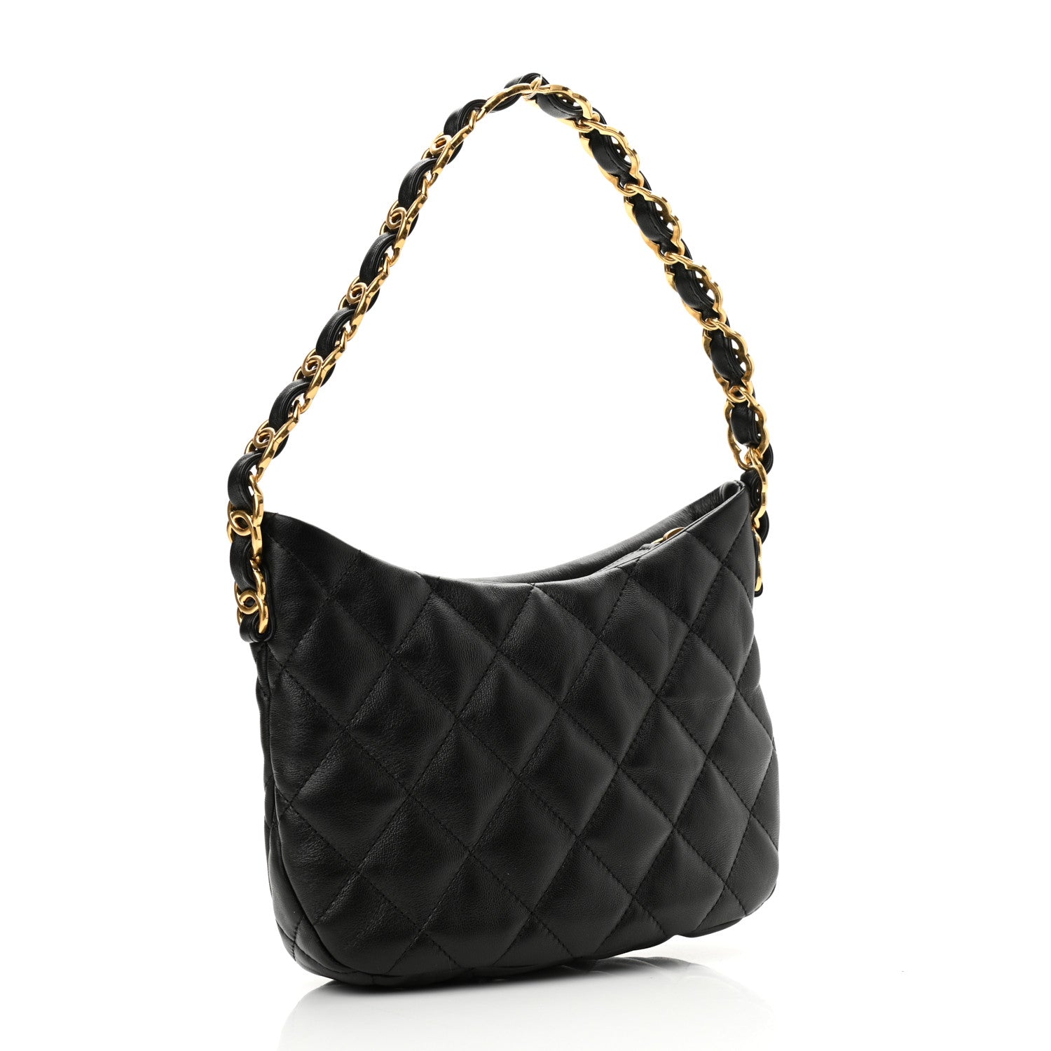 Chanel Lambskin Quilted CC Links Hobo Black 3 of 11
