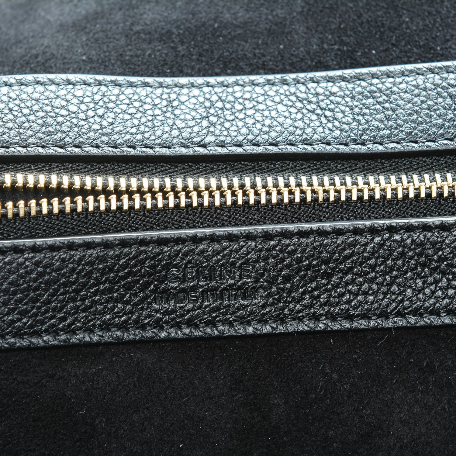 Celine Soft Grained Calfskin Medium Belt Cabas Phantom Black 6 of 6