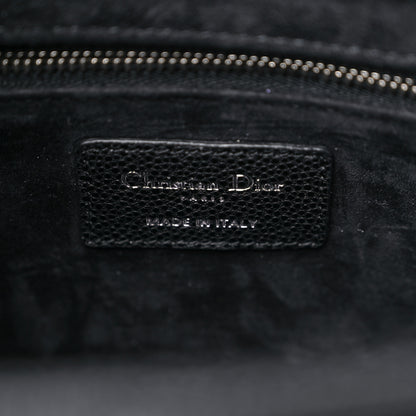 Christian Dior Grained Calfskin Cannage Medium Lady Dior Black 6 of 8
