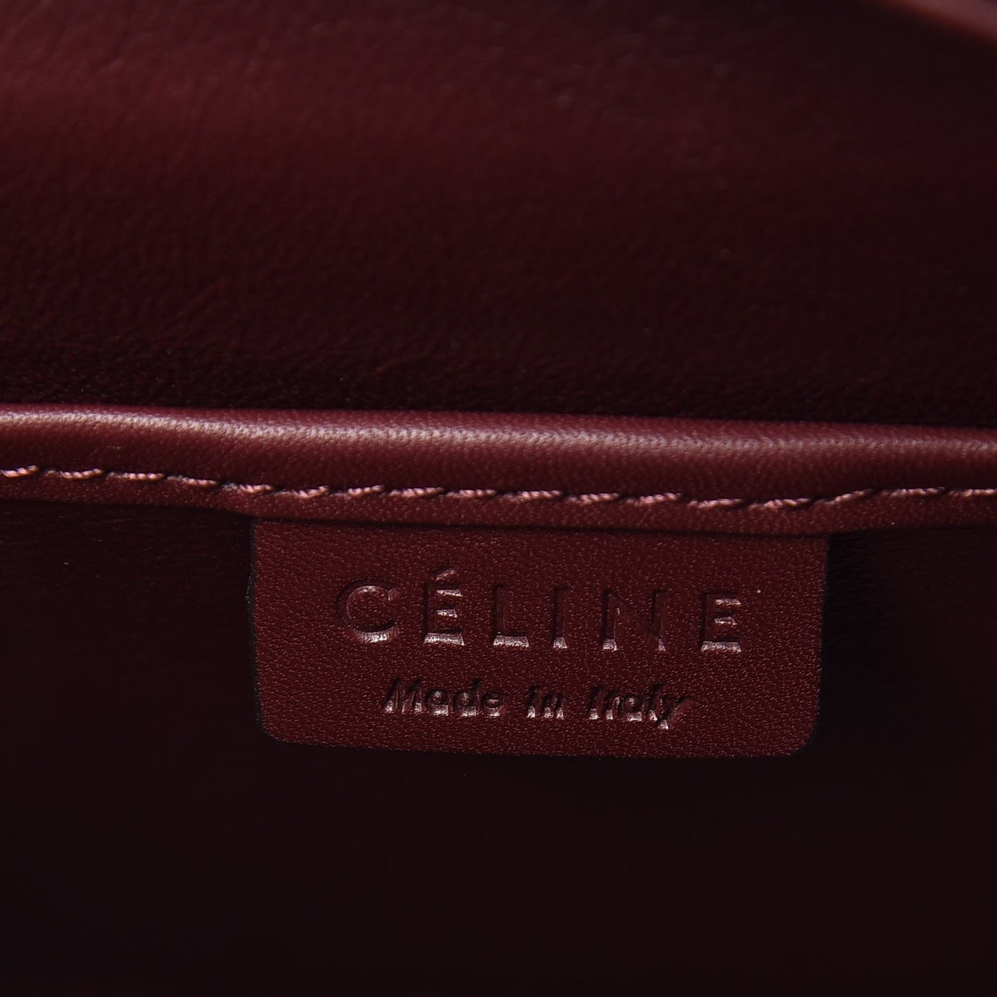 Smooth Calfskin Goatskin Nano Luggage Burgundy