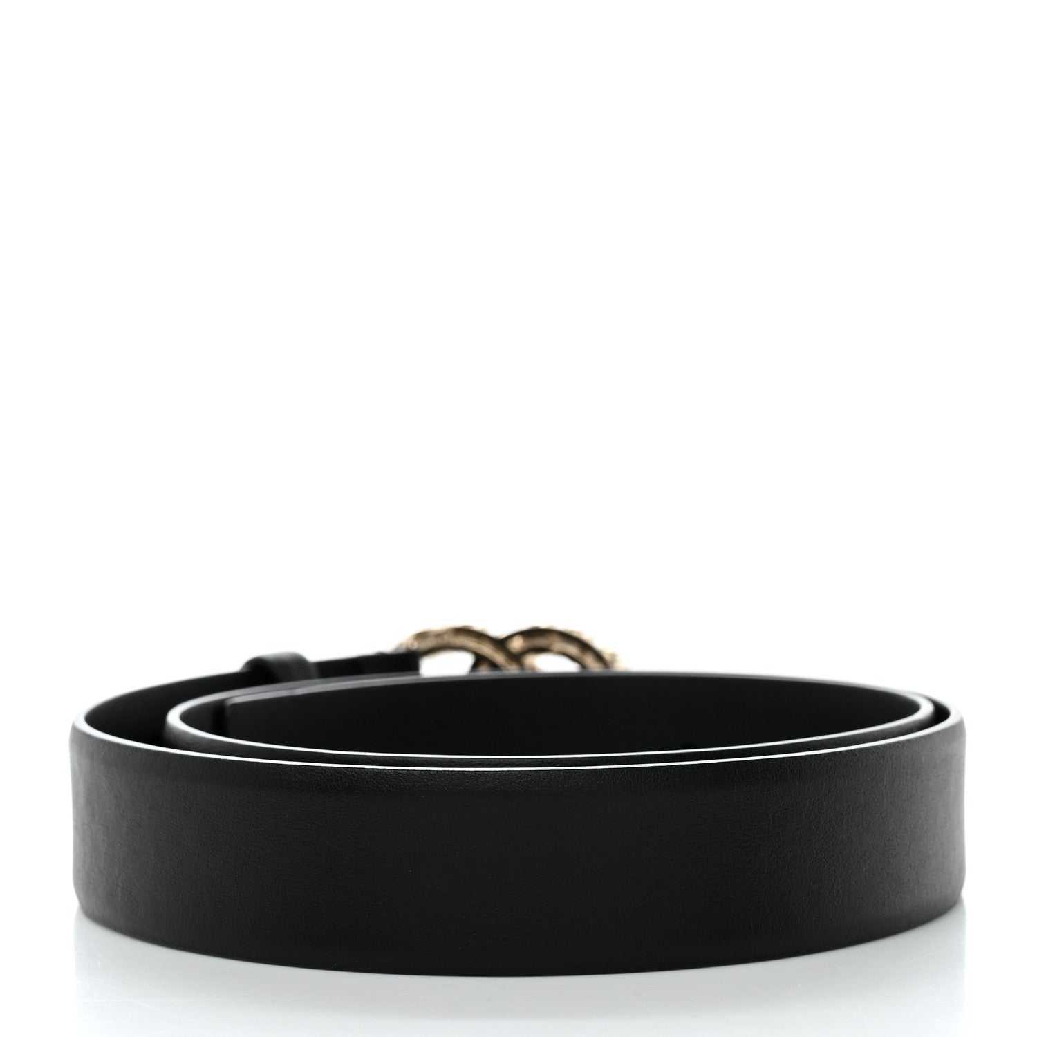 Chanel Calfskin Pearl Crystal CC Belt 80 32 Black 2 of 7