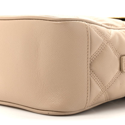 Saint Laurent Grain de Poudre Quilted 80's Vanity Bag Dark Beige 9 of 12