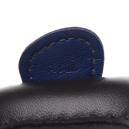 Hermes Milo Lambskin Grigri Rodeo Horse Bag Charm PM Black Bleu Saphir Gold 4 of 5