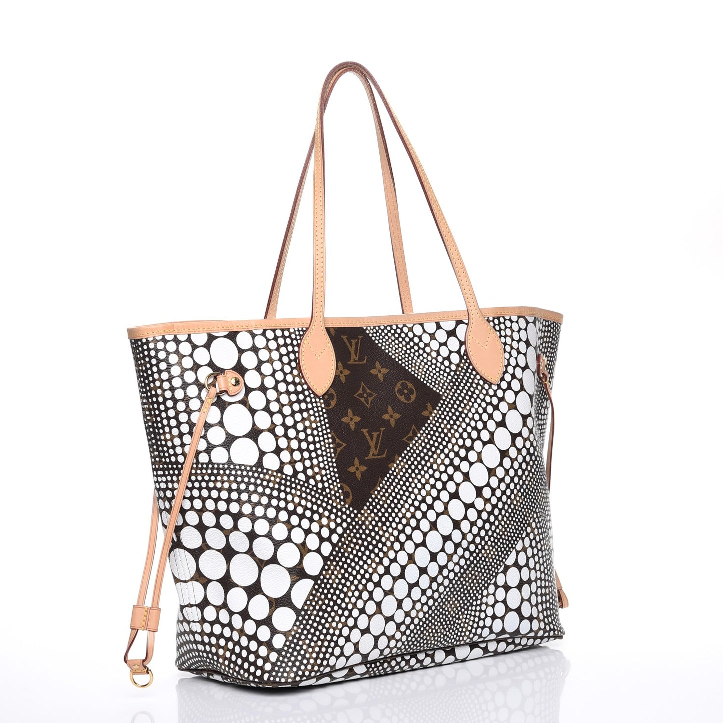 Monogram Kusama Waves Neverfull MM White