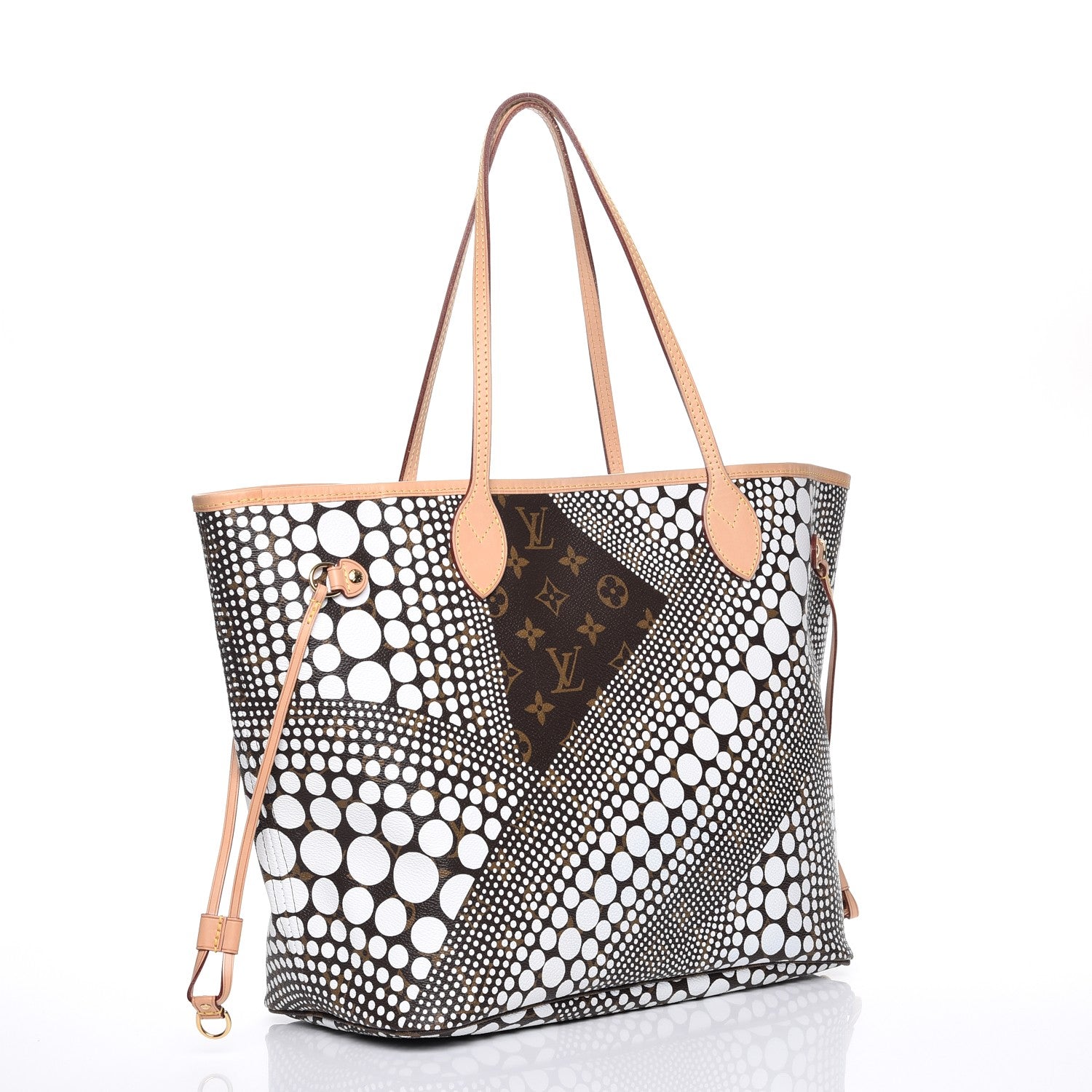 Louis Vuitton Monogram Kusama Waves Neverfull MM White 3 of 7
