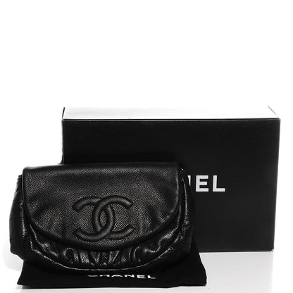 Chanel Caviar Half Moon Wallet On Chain WOC Black 5 of 11