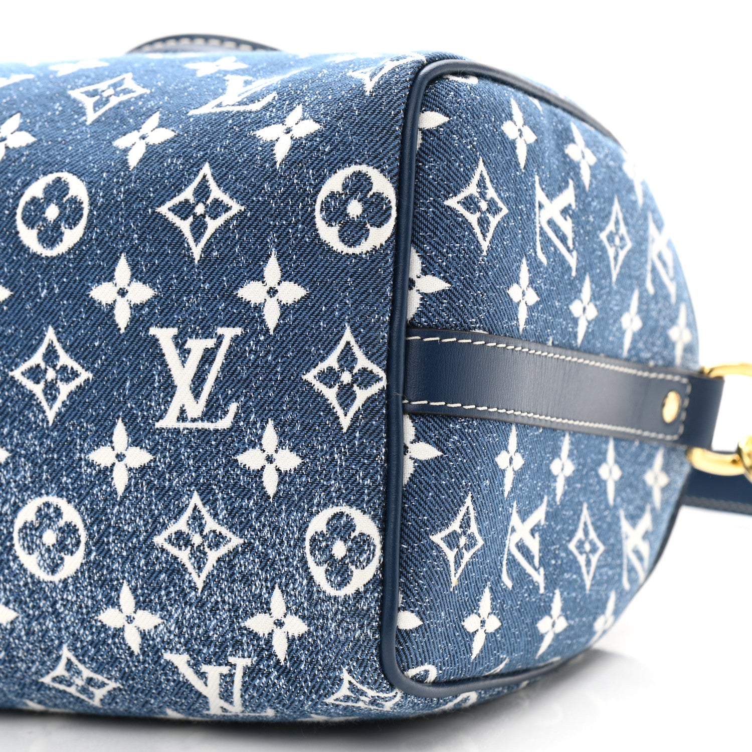 Louis Vuitton Monogram Jacquard Denim Speedy Bandouliere 25 Bleu 10 of 11