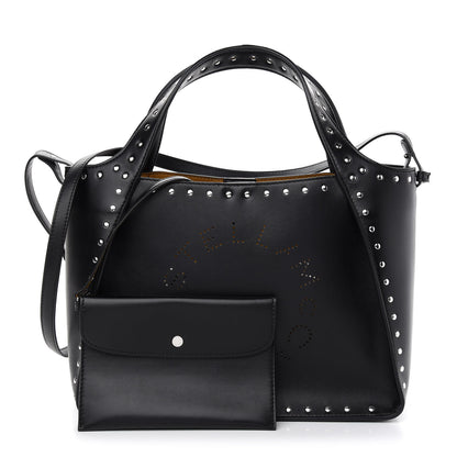 Stella McCartney Eco Alter Nappa Studded East West Perforated Tote Black 1 of 9