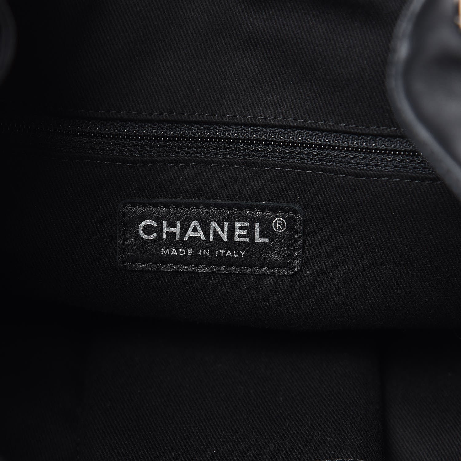 Chanel Lambskin Quilted Backpack Pocket Black 6 of 11