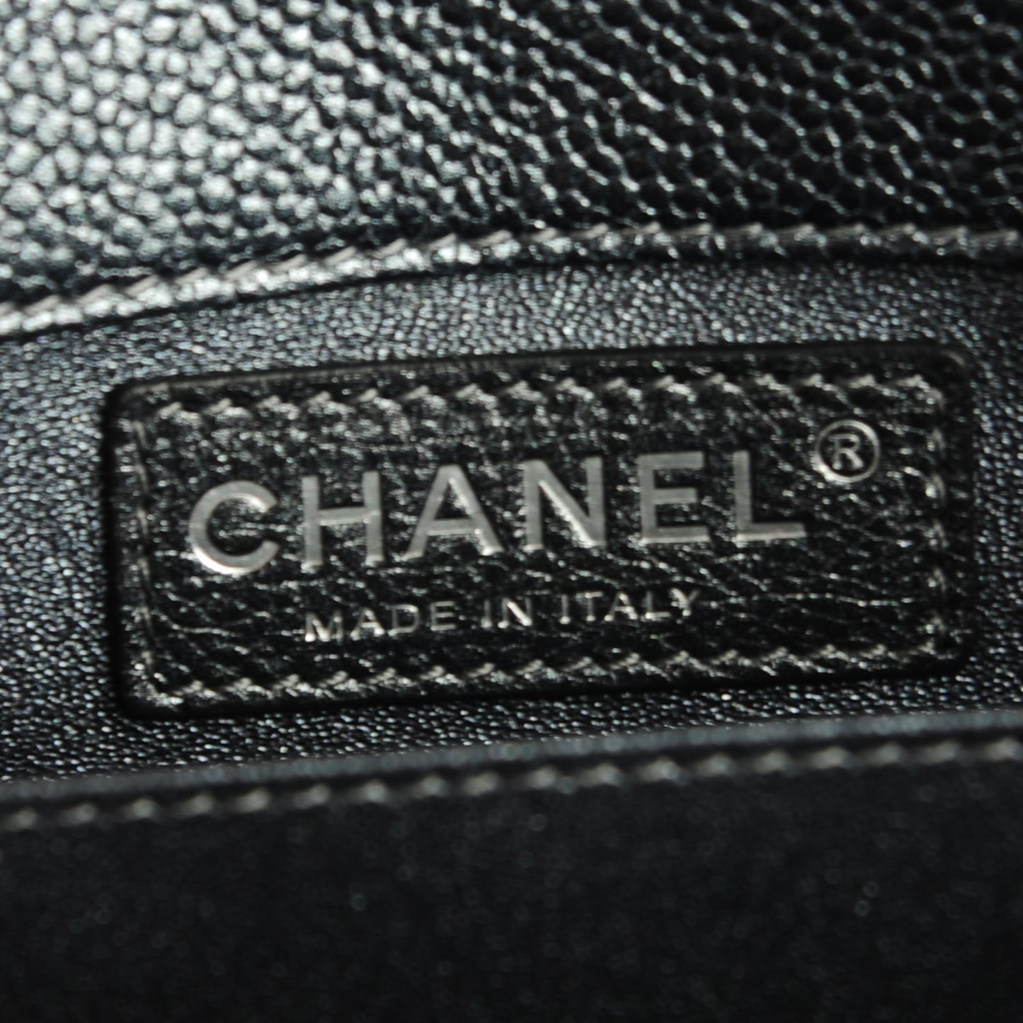 Metallic Caviar Quilted Extra Mini Flap Dark Grey