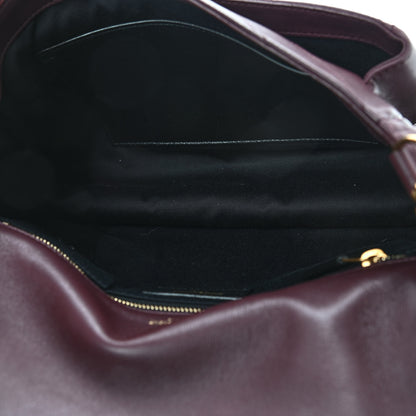 Saint Laurent Lambskin Matelasse Monogram Medium Niki Chain Satchel Burgundy 5 of 9