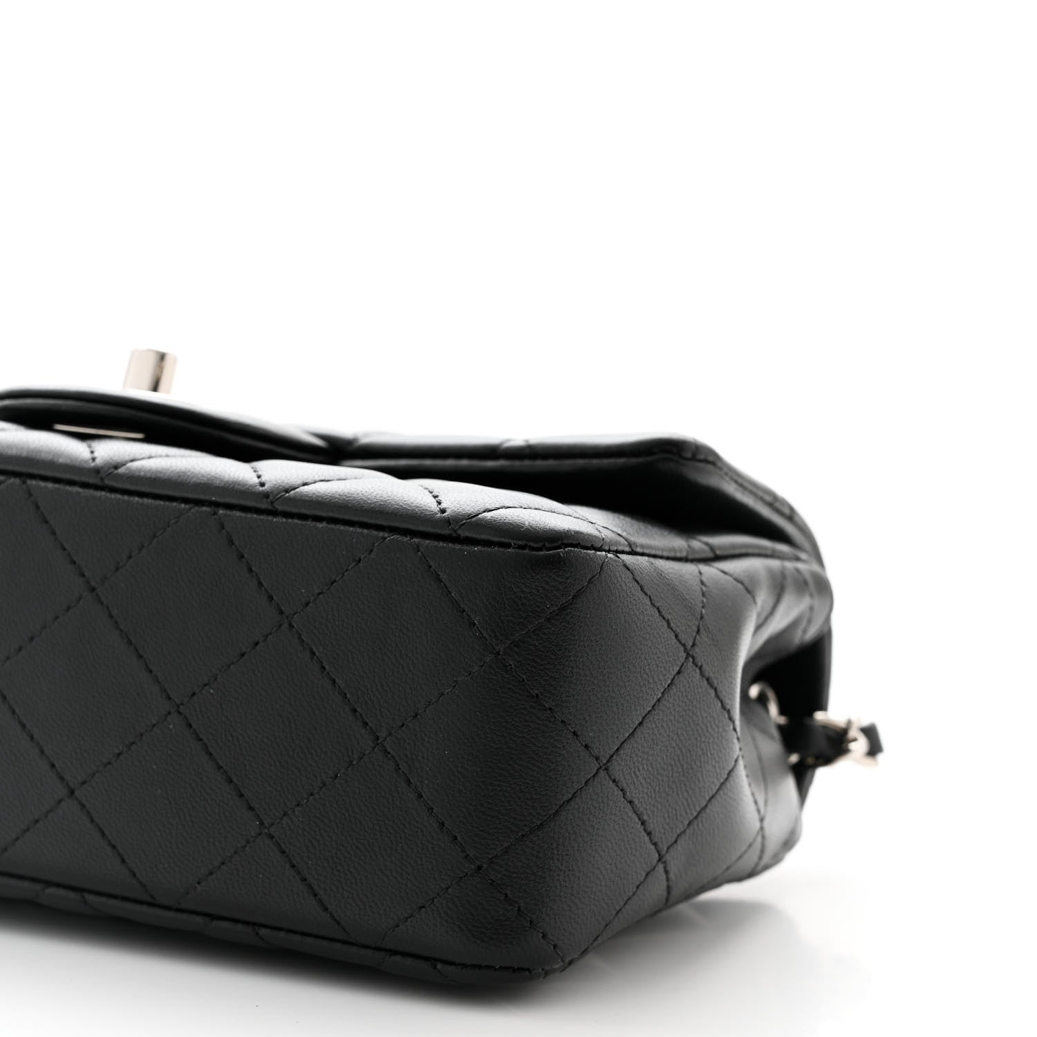Chanel Lambskin Quilted Mini Rectangular Flap Black 10 of 11