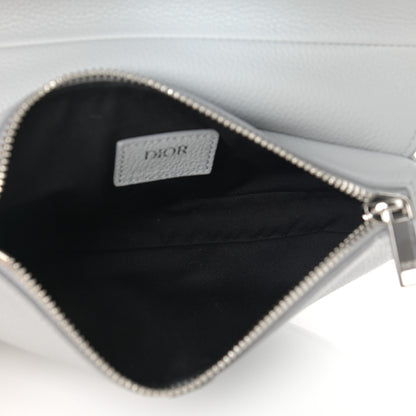 Christian Dior Grained Calfskin Mens Mini Saddle Bag Gray 5 of 9