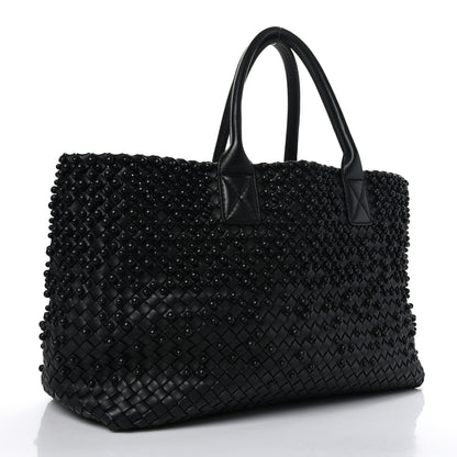 Bottega Veneta Nappa Intrecciato Beaded Medium Cabat Black 3 of 8