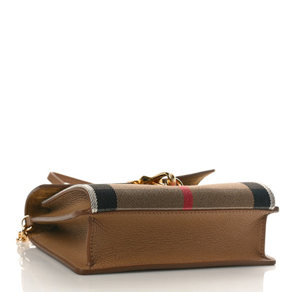 Burberry Derby Calfskin House Check Baby Macken Crossbody Bag Camel 4 of 8