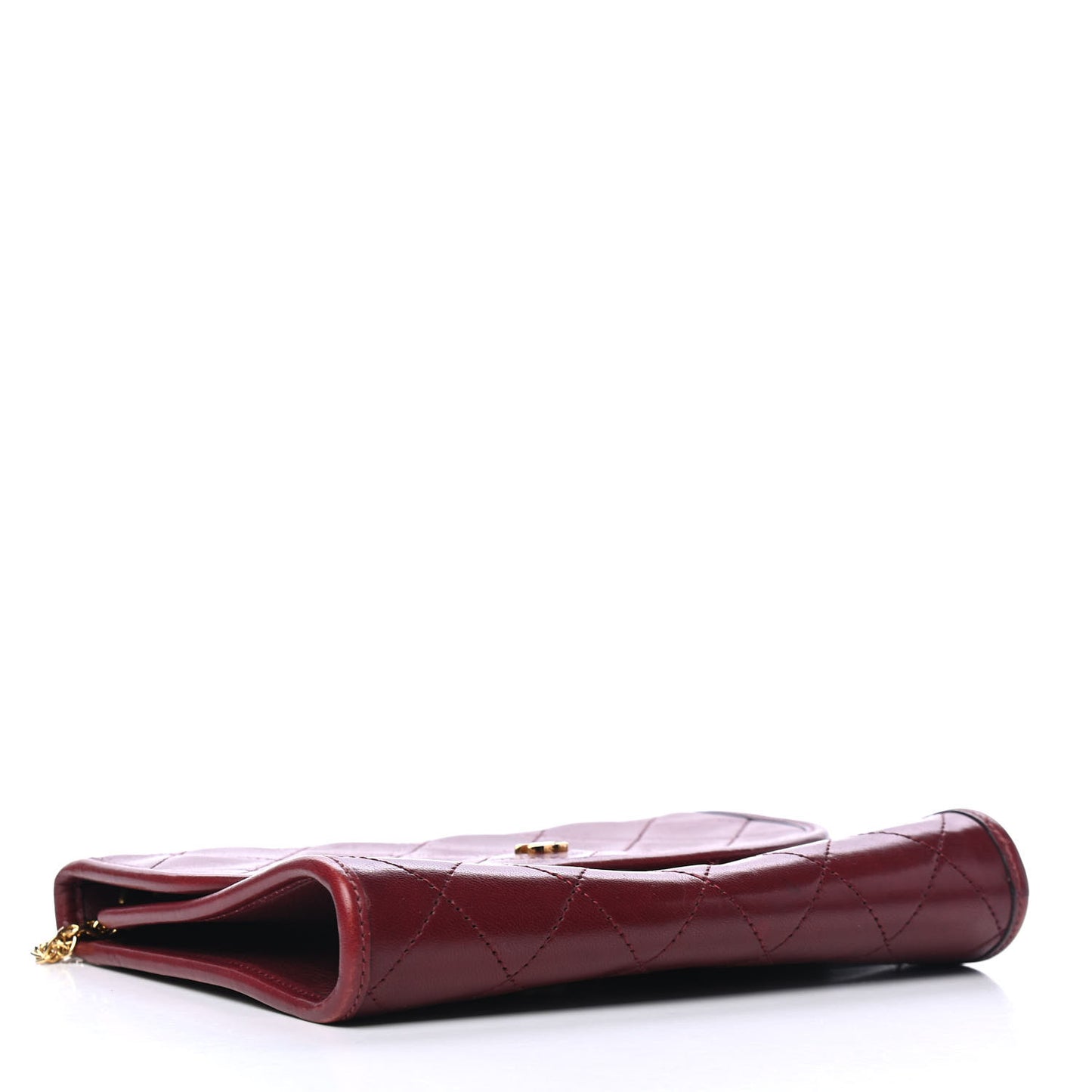 Lambskin Quilted CC Flap Burgundy