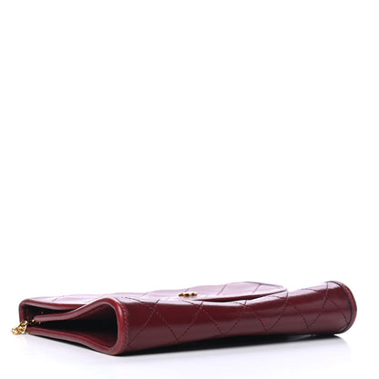 Chanel Lambskin Quilted CC Flap Burgundy 3 of 5