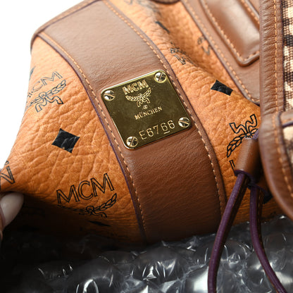 MCM Visetos Large Liz Reversible Shopper Tote Cognac 10 of 11