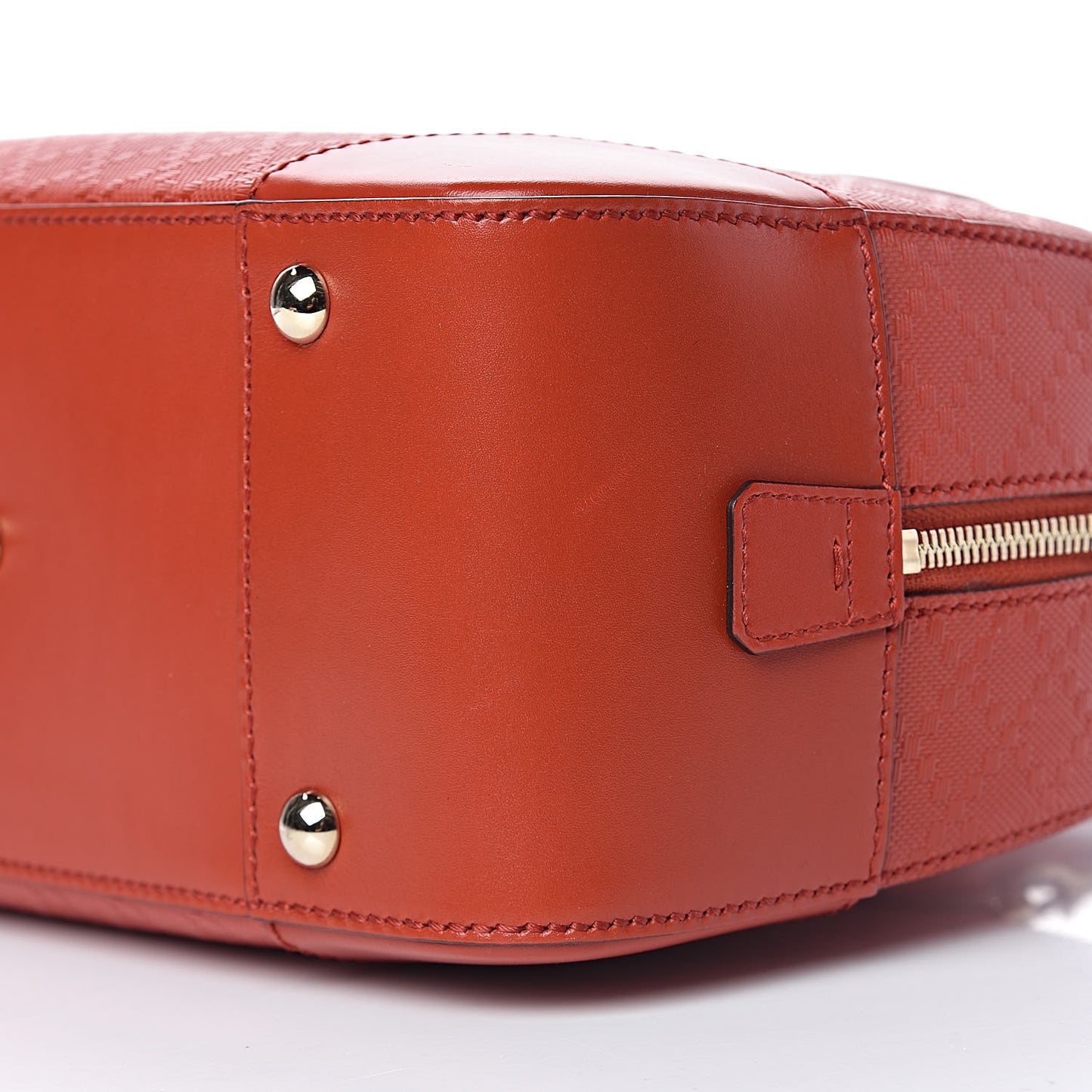 Calfskin Diamante Small Top Handle Bag Red