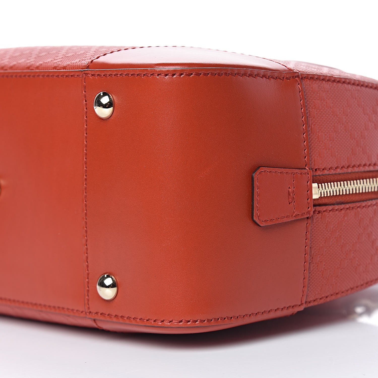 Gucci Calfskin Diamante Small Top Handle Bag Red 11 of 12