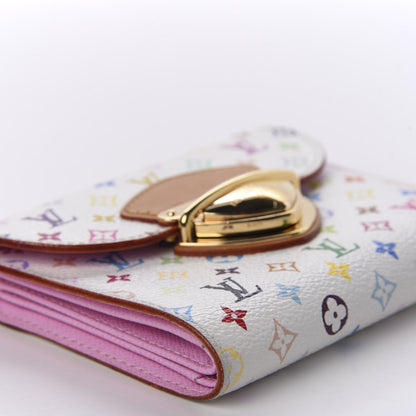 Louis Vuitton Monogram Multicolor Joey Wallet White Litchi 5 of 9