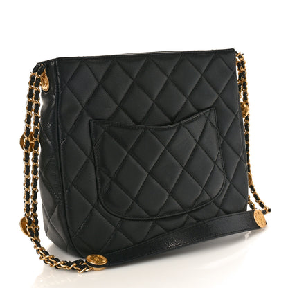 Chanel Caviar Quilted Twist Your Buttons Hobo Black 5 of 12