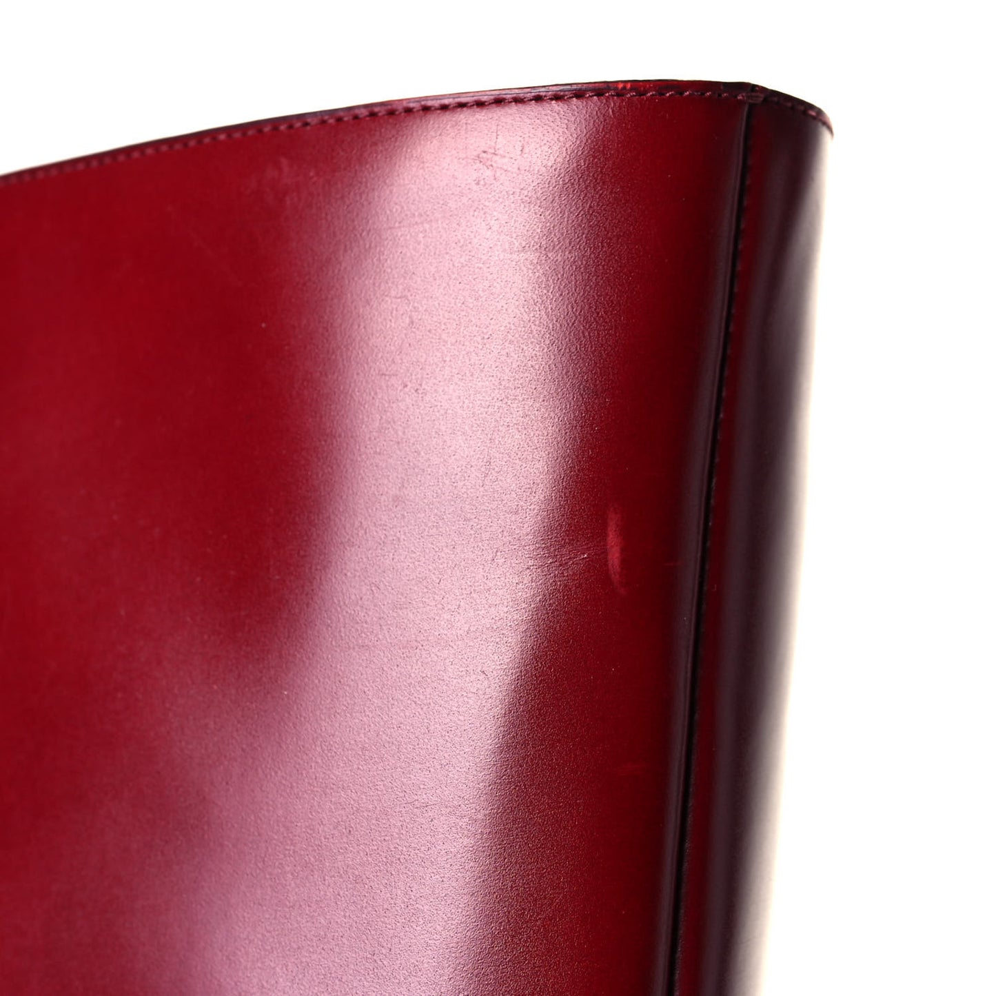 Calfskin Quadro Over The Knee Boots 38 Rouge