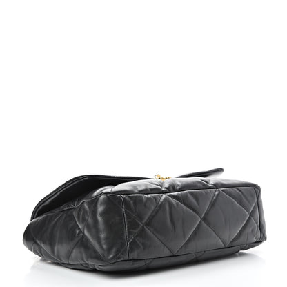 Chanel Goatskin Quilted Maxi 19 Flap Black 3 of 10