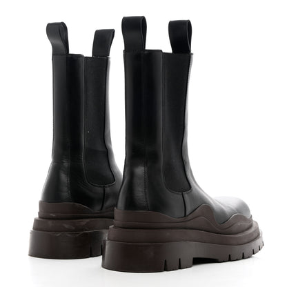 Bottega Veneta Calfskin Mens The Tire Chelsea Boots 42 Black Camping 4 of 19