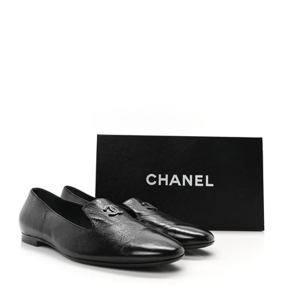 Chanel Lambskin CC Loafers 41 Black 18 of 19