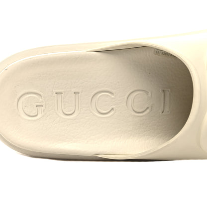 Gucci Soft Rubber Womens Interlocking G Platform 42mm Slide Sandals 38 Off White 8 of 8