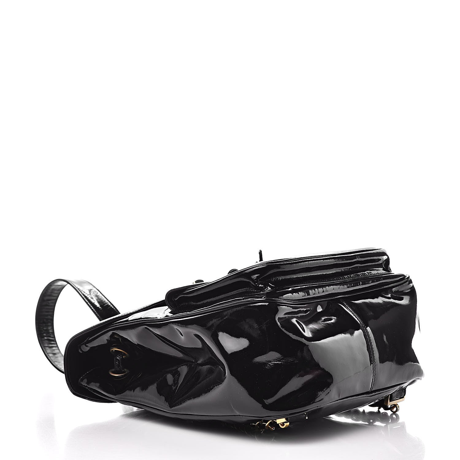 Chanel Patent CC Drawstring Backpack Black 4 of 15