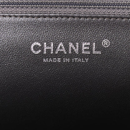 Chanel Metallic Caviar Quilted Clutch Dark Silver 6 of 9