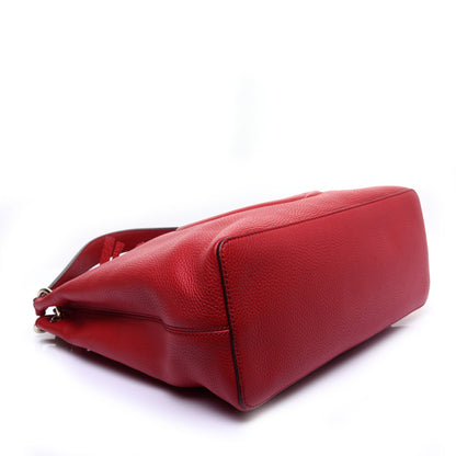 Gucci Pebbled Calfskin Large Soho Hobo Tabasco Red 4 of 11