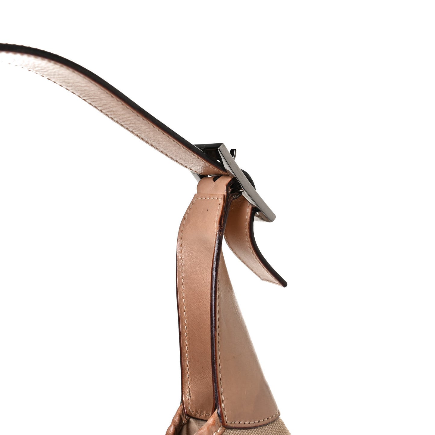 Canvas Calfskin Jackie O Hobo Beige