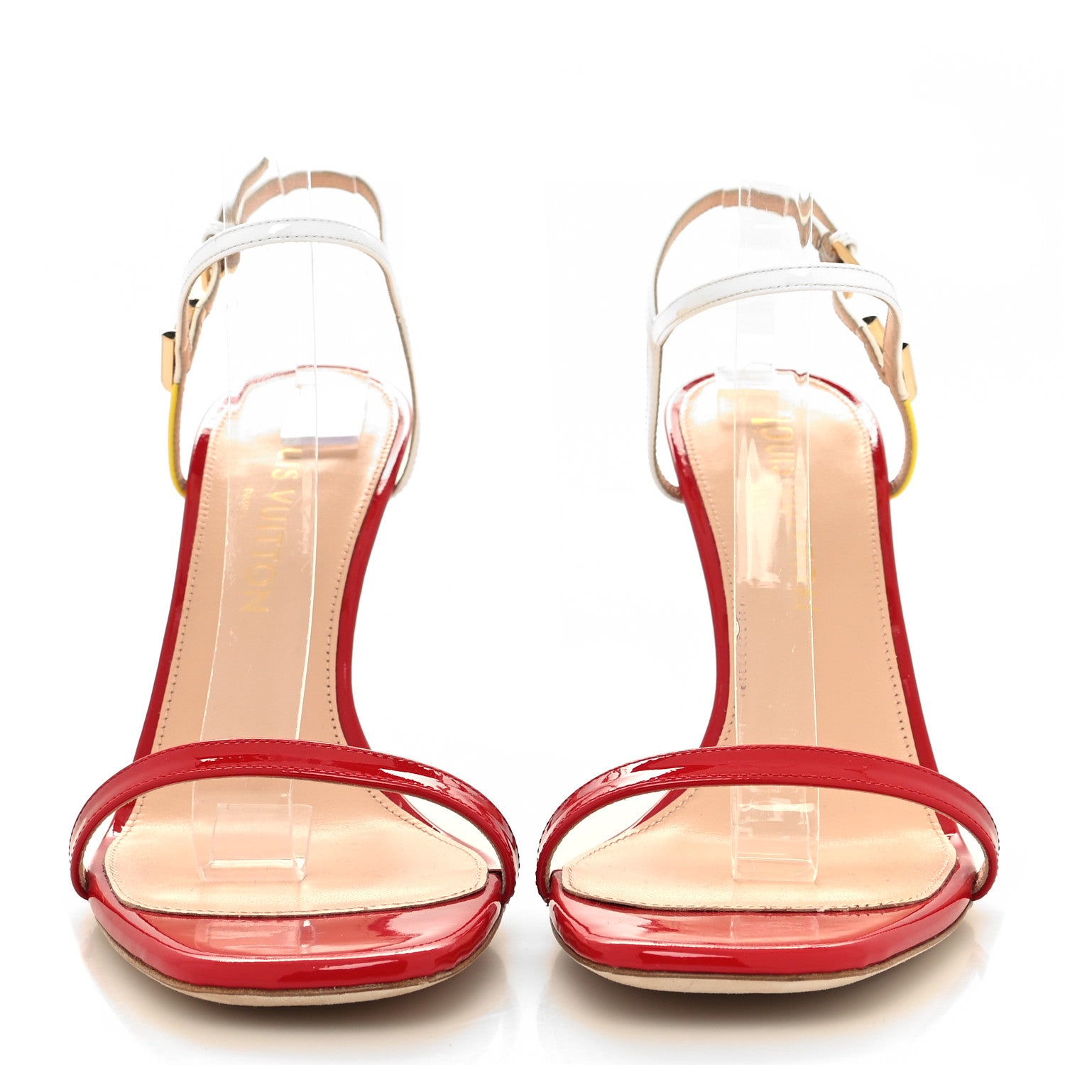 Louis Vuitton Patent Calfskin Blossom Sandals 40 Red 2 of 8