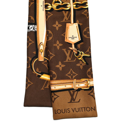 Louis Vuitton Silk Monogram Confidential Bandeau Brown 2 of 3