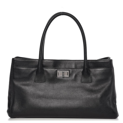 Chanel Calfskin Mademoiselle Lock Cerf Shopper Tote Black 1 of 11