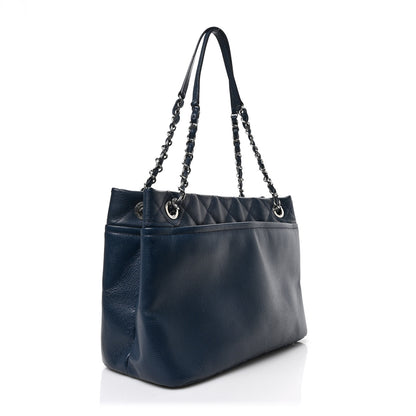 Chanel Caviar Timeless CC Soft Tote Navy Blue 3 of 10