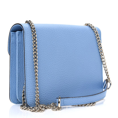 Gucci Dollar Calfskin Small Interlocking G Shoulder Bag Mineral Blue 2 of 4