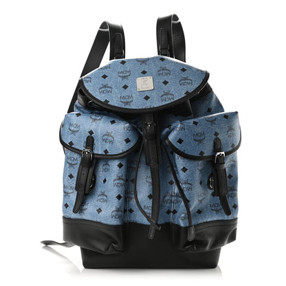 MCM Visetos Two-Pocket Backpack Blue 1 of 9